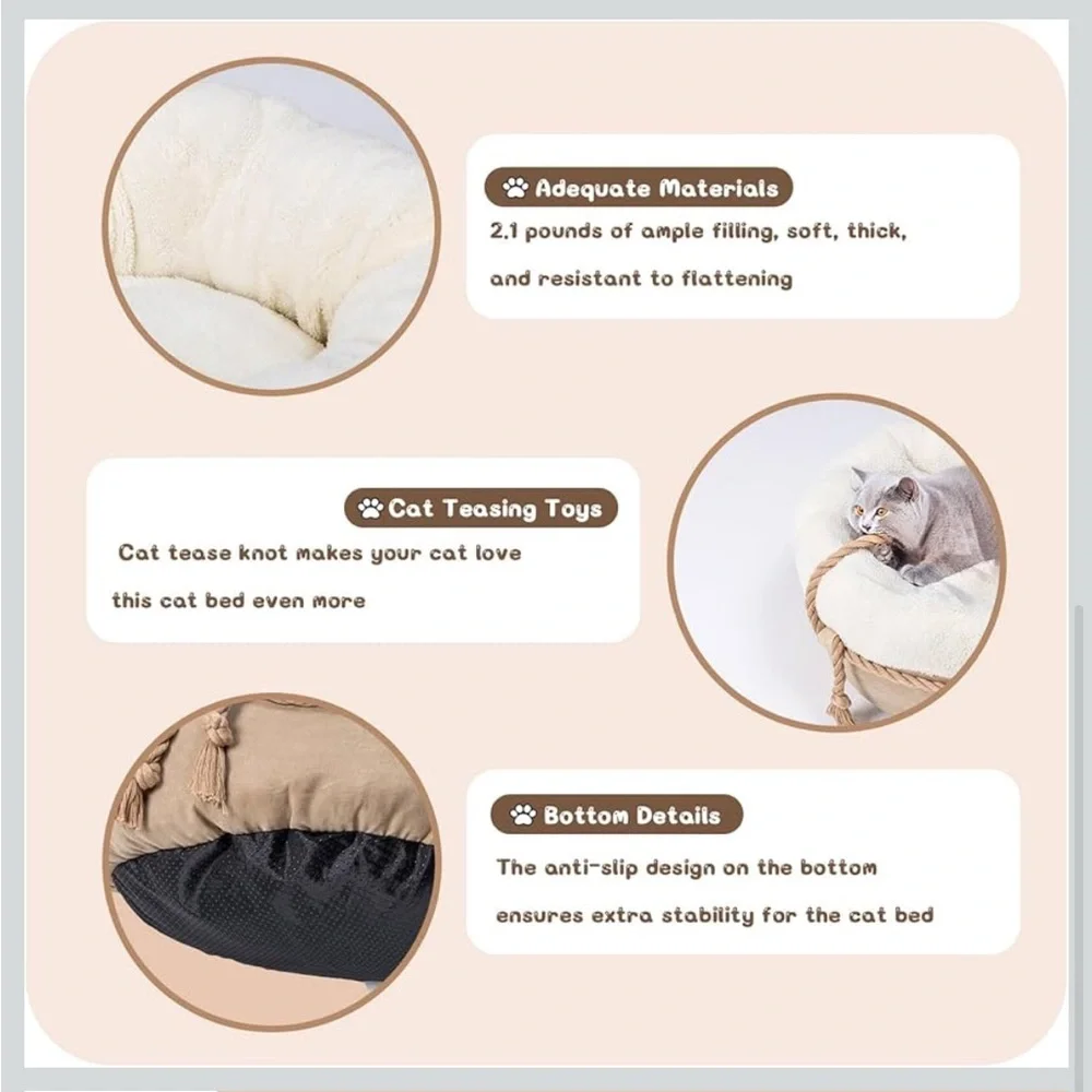Cozy Cream Small Pet Bed